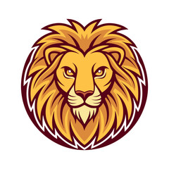 Obraz premium Majestic lion head vector illustration isolated on a white background, perfect for logo designs and branding