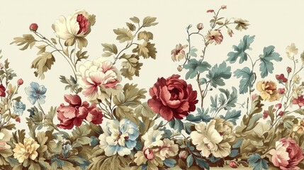 Transform your space with stunning vintage floral wallpaper.