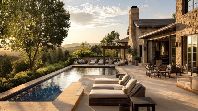 Stunning villa offering opulence in Napa Valley.