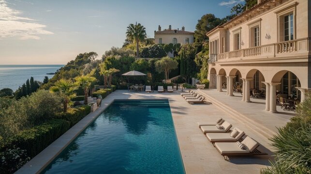 Private terraces overlooking the Mediterranean 