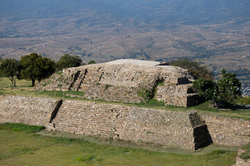 Ancient archaeological ruins of Monte Alban in the Oaxaca region of Mexico. Ancient capital of the...