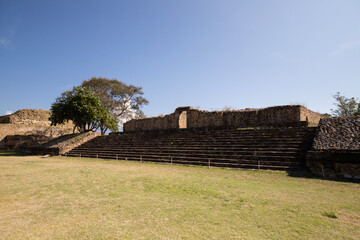 Ancient archaeological ruins of Monte Alban in the Oaxaca region of Mexico. Ancient capital of the...