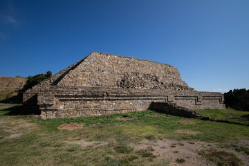Ancient archaeological ruins of Monte Alban in the Oaxaca region of Mexico. Ancient capital of the...