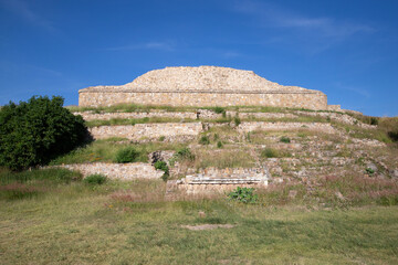 Ancient archaeological ruins of Monte Alban in the Oaxaca region of Mexico. Ancient capital of the...