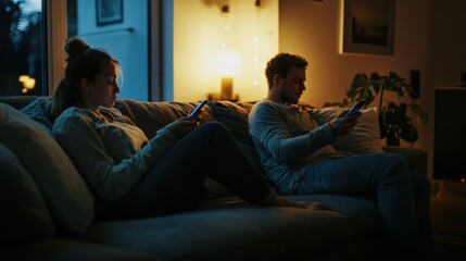 Relationship tension during a quiet evening. Featuring emotional disconnection and frustration