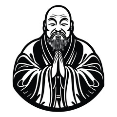 Vector illustration of an old Native American man with a zombie-like design, featuring a mask, tattoos, and a dark, evil expression, created in a comic-style sketch