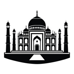 taj mahal vector illustration