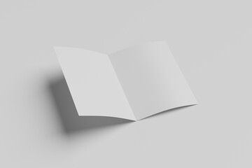 Bifold Brochure Mockup Blank Background