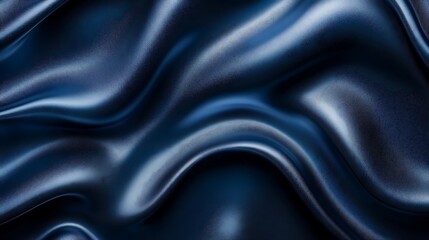 Obraz premium Dark blue silk waves, abstract background