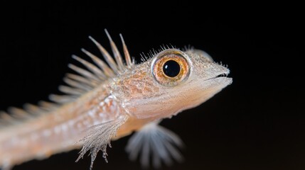Fototapeta premium Tiny translucent fish underwater closeup