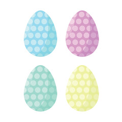 Set of Easter eggs in pastel colors. Easter egg decor concept. Happy Easter.