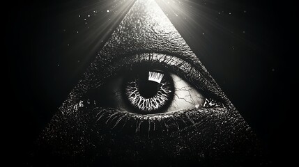 All-seeing eye pyramid, light