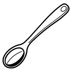 Plastic Spoon with Tan Handle for Kitchen and Baby Feeding