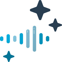 AI voiceover flat icon