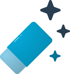 Magic eraser flat icon