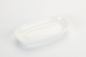 White ceramic empty bowl dishware