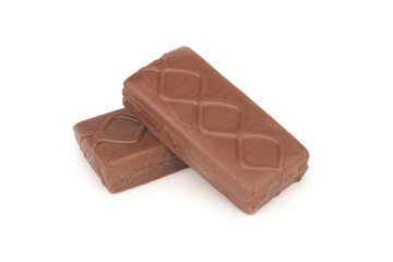 Chocolate bar isolated on white background