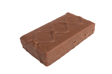 Chocolate bar isolated on white background