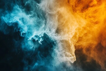 Abstract Smoke Colorscape: A Blend of Colors