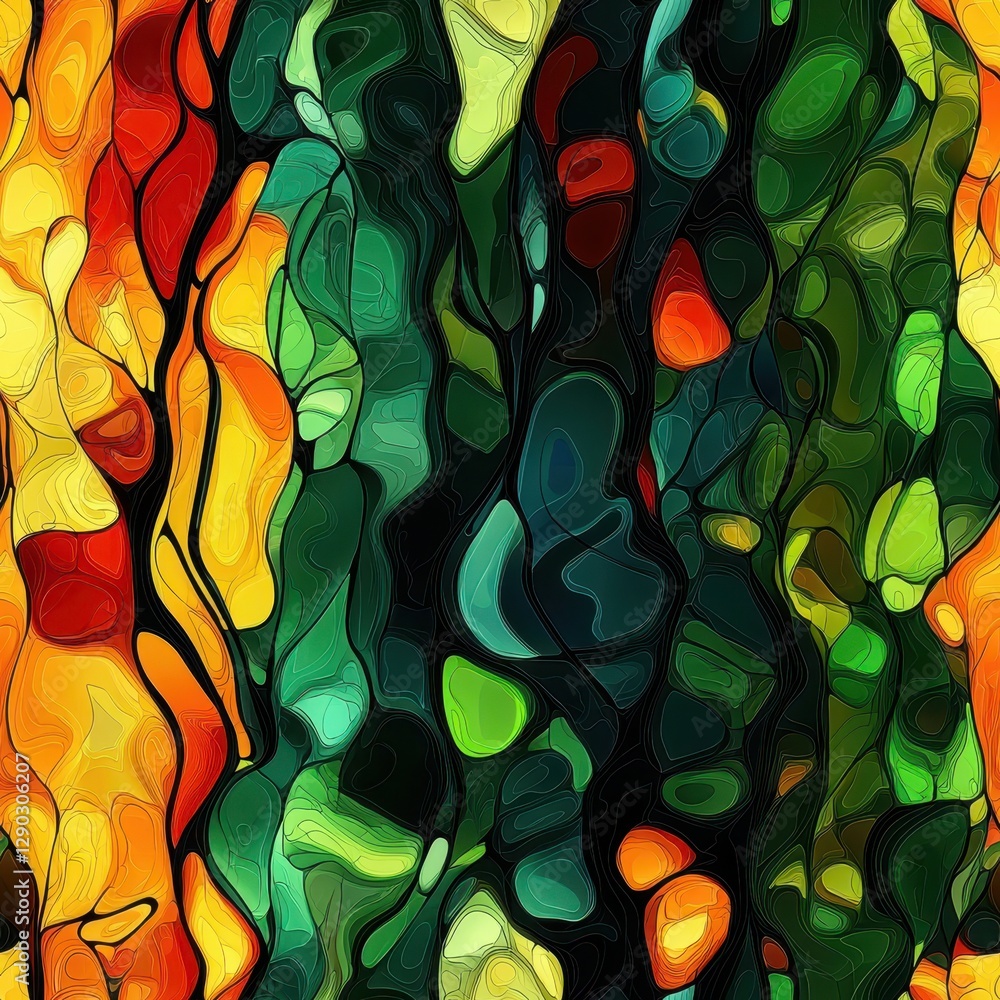 Poster colorful abstract background with swirling hues blending together to create an enchanting and dreaml