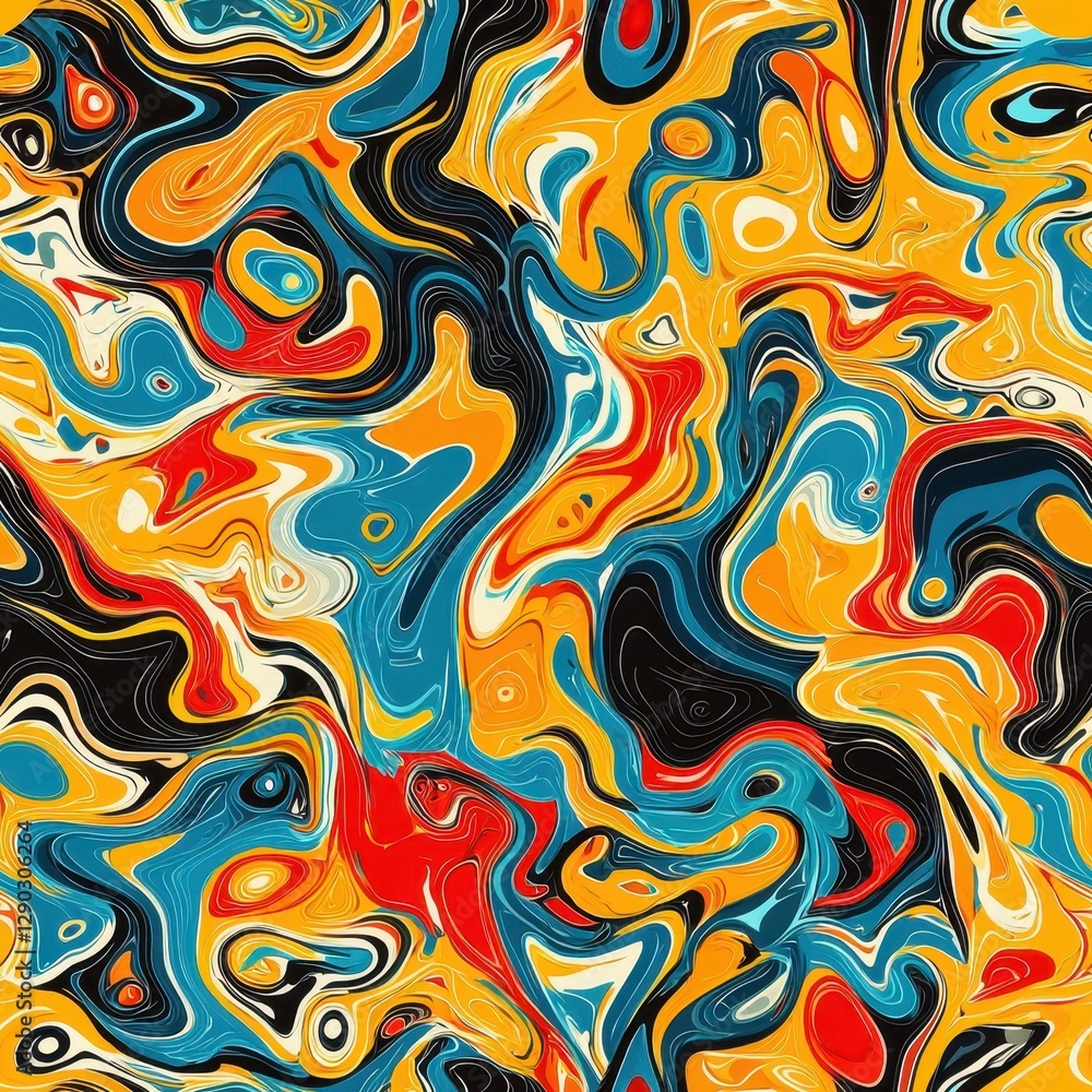 Aufkleber lively colorful abstract background with a harmony of colors blending together to form a beautiful a