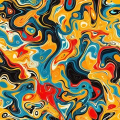 Fototapeta premium Lively colorful abstract background with a harmony of colors blending together to form a beautiful artistic display Seamless Texture concepts