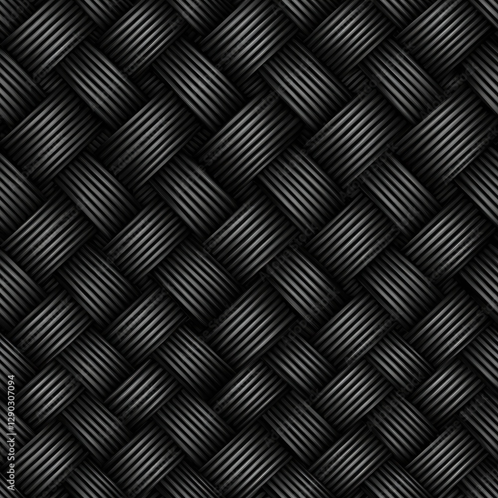 Poster elegant black woven texture featuring intricate patterns that create a sophisticated and modern aest