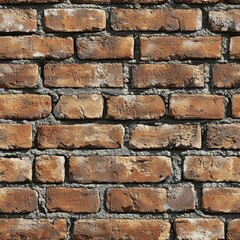 Weathered brick wall showcasing the aesthetic appeal and historical significance of traditional brickwork in urban settings Seamless Texture concepts