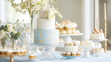 Cottage wedding decoration in the countryside, floral decor and event celebration, flowers, wedding aisle, wedding cake and tablescape, English country style idea