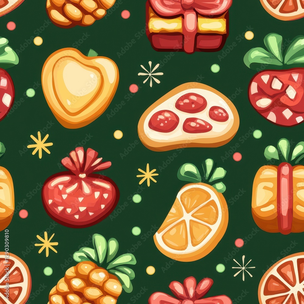 Poster fresh and juicy assortment of fruits including a bountiful bunch of oranges in a bright and colorful