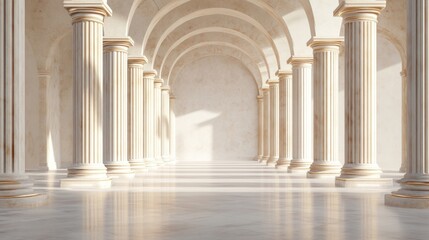 Fototapeta premium Ancient Columns Interior