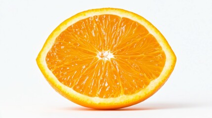 Orange fruit. Orang slice isolate on white. With clipping path.