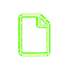 Icon file from the flow of energy of green color. Shimmering neon