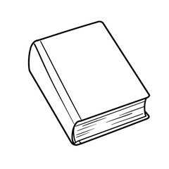 Boundless Knowledge: A meticulously illustrated closed book stands as a symbol of learning and discovery, captured with sharp linework and an invitation to embark on a journey of knowledge.