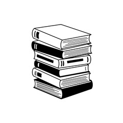 Knowledge Stack: A towering stack of books, representing the accumulation of wisdom, learning, and the endless pursuit of knowledge. A symbol of education and the gateway to endless stories.