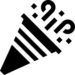 Vector line icon of confetti, symbolizing joy, celebration, and festive events. Perfect for party themes, birthdays, holidays, New Year's, weddings, and event invitations. Suitable for UI UX design, g