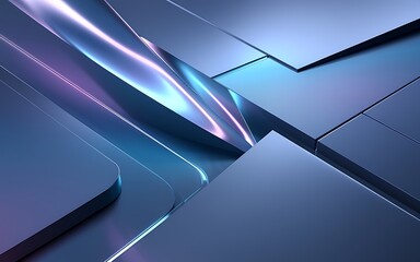 Modern Digital Abstract 3D Background with Futuristic Design and Flowing Light Effects 