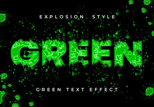 Explosion Text Effect Mockup Layout