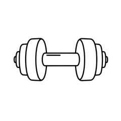 Dumbbell Line Art: A sleek line drawing of a dumbbell, symbolizing strength and fitness.