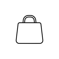 Shopping Bag Icon: A minimalist line-art depiction of a shopping bag, conveying the essence of retail and consumerism in a clean, modern aesthetic.