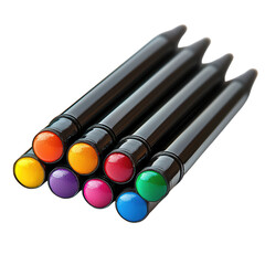 Naklejka premium Acrylic Markers isolated on transparent background, png