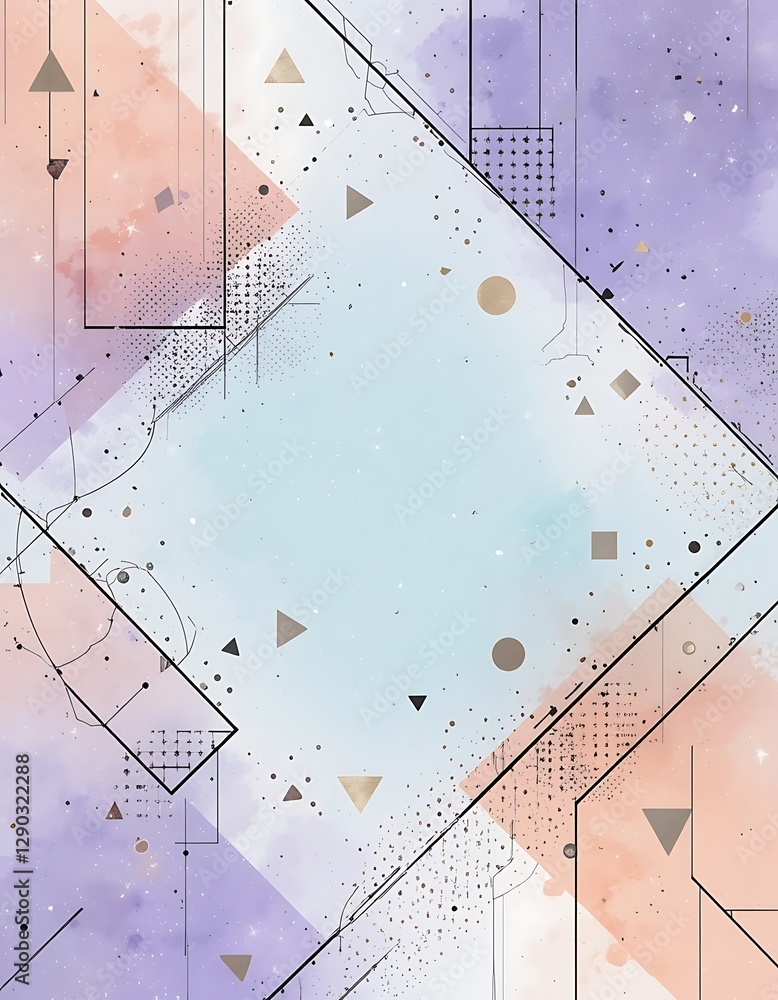 Poster this is a colorful abstract design that uses geometric elements