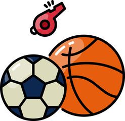 Physical education subject line icon