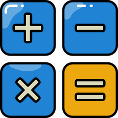 Obraz premium Mathematic subject line icon