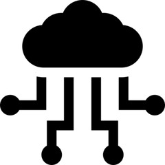 Vector line icon of a cloud, representing cloud computing, online storage, internet data, or digital connectivity. Ideal for use in technology apps, web development, UI UX design, cloud platforms, hos
