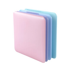 Pastel Pink Purple Blue Stacked Tablets Digital Devices Technology