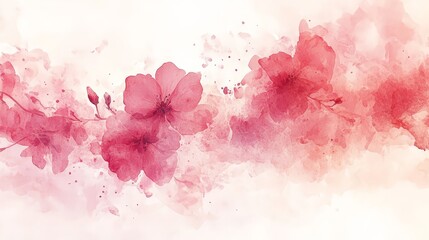 A soft, watercolor illustration of pink flowers, evoking tranquility and beauty.
