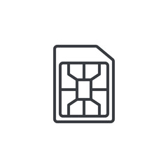 SIM Card line icon