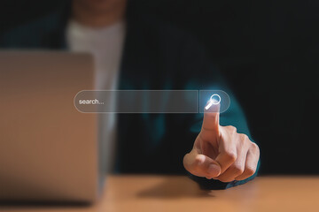 internet information information search technology Search engine optimization with empty search bar