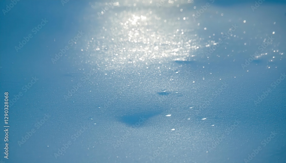 Leinwandbilder soft sunlight reflection on the textured frozen lake surface with shimmering ice crystals, creating 